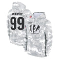Kooe C.Bengals #99 Myles Murphy Player Arctic Camo Salute to Service Pullover Hoodie Limited Stitched Jerseys