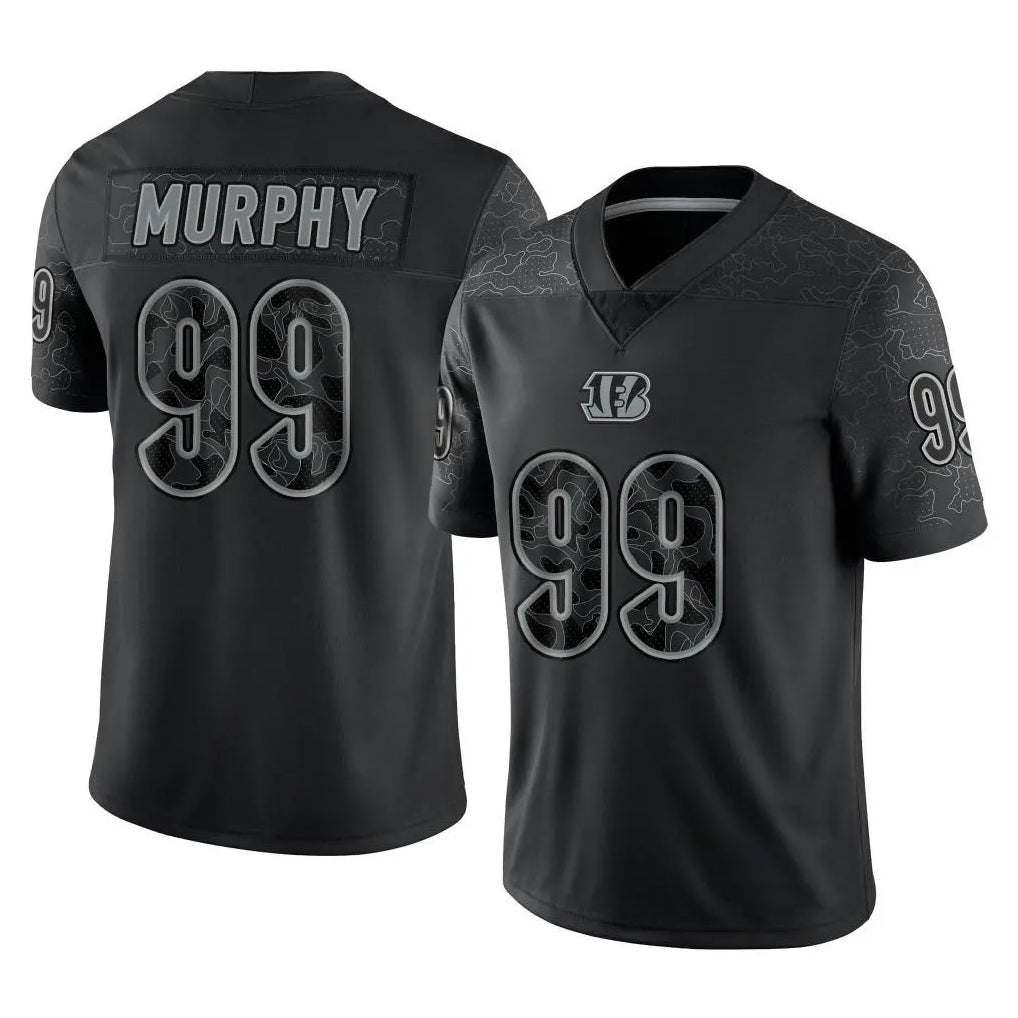Kooe C.Bengals #99 Myles Murphy Player Black Reflective Limited Game Stitched Jerseys