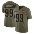 Kooe C.Bengals #99 Myles Murphy Player Olive Salute to Service Limited Home Game Stitched Jerseys