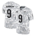 Kooe C.Bengals #9 Joe Burrow Player Arctic Camo Salute to Service Limited Stitched Jerseys