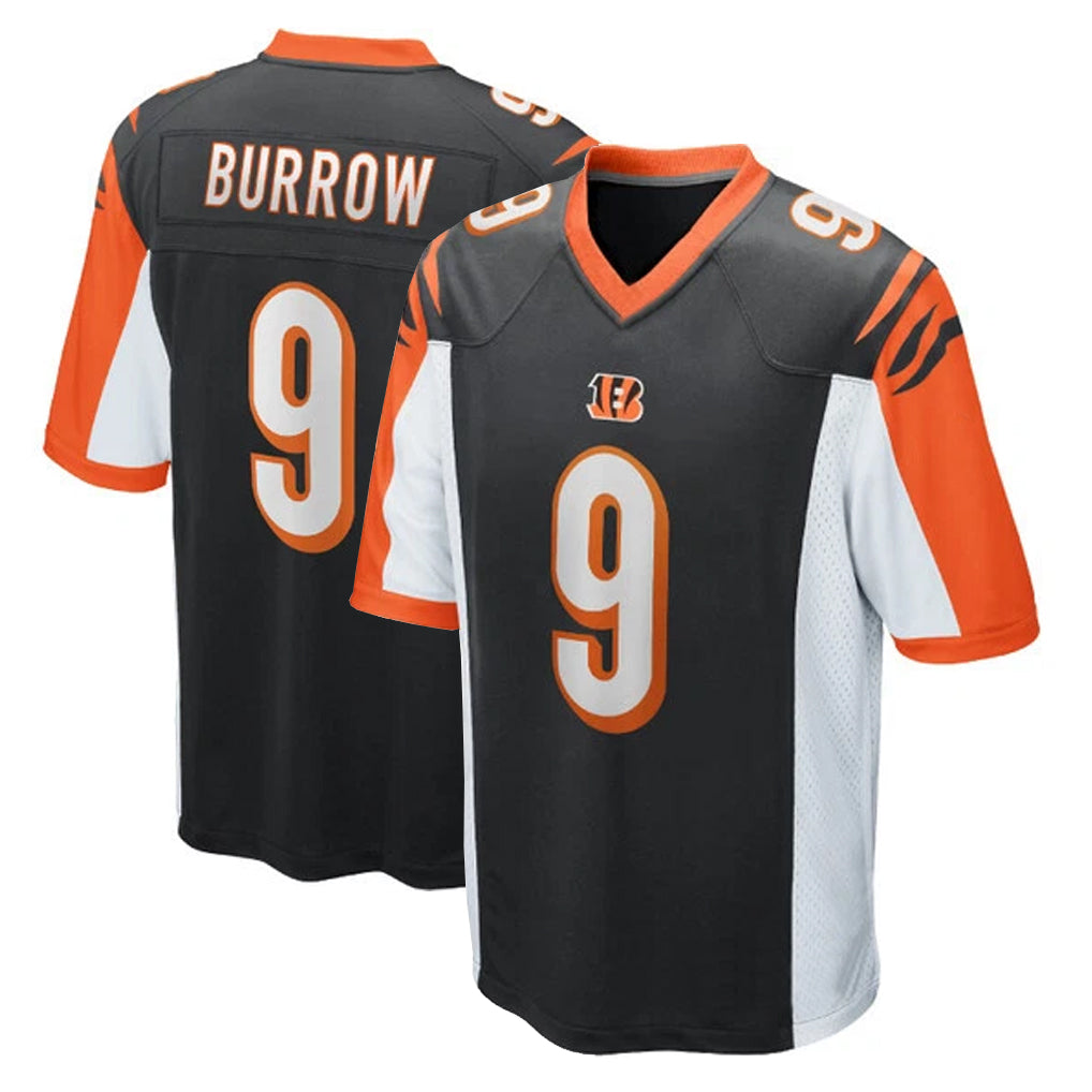 Kooe C.Bengals #9 Joe Burrow Player Black Alternate Home Game Stitched Jerseys