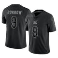 Kooe C.Bengals #9 Joe Burrow Player Black Reflective Limited Game Stitched Jerseys