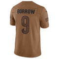 Kooe C.Bengals #9 Joe Burrow Player Brown Salute To Service Limited Stitched Jerseys
