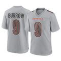 Kooe C.Bengals #9 Joe Burrow Player Gray Atmosphere Fashion Game Stitched Jerseys