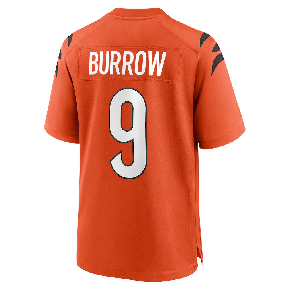 Kooe C.Bengals #9 Joe Burrow Player Orange Home Game Stitched Jerseys