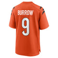 Kooe C.Bengals #9 Joe Burrow Player Orange Home Game Stitched Jerseys