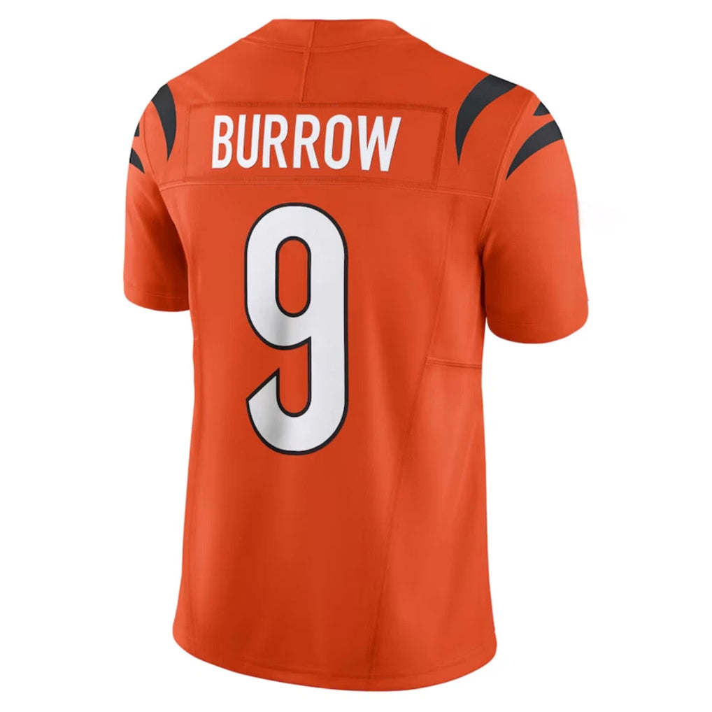 Kooe C.Bengals #9 Joe Burrow Player Orange Vapor F.U.S.E. Limited Stitched Jerseys