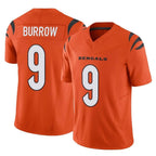 Kooe C.Bengals #9 Joe Burrow Player Orange Vapor F.U.S.E. Limited Home Game Stitched Jerseys