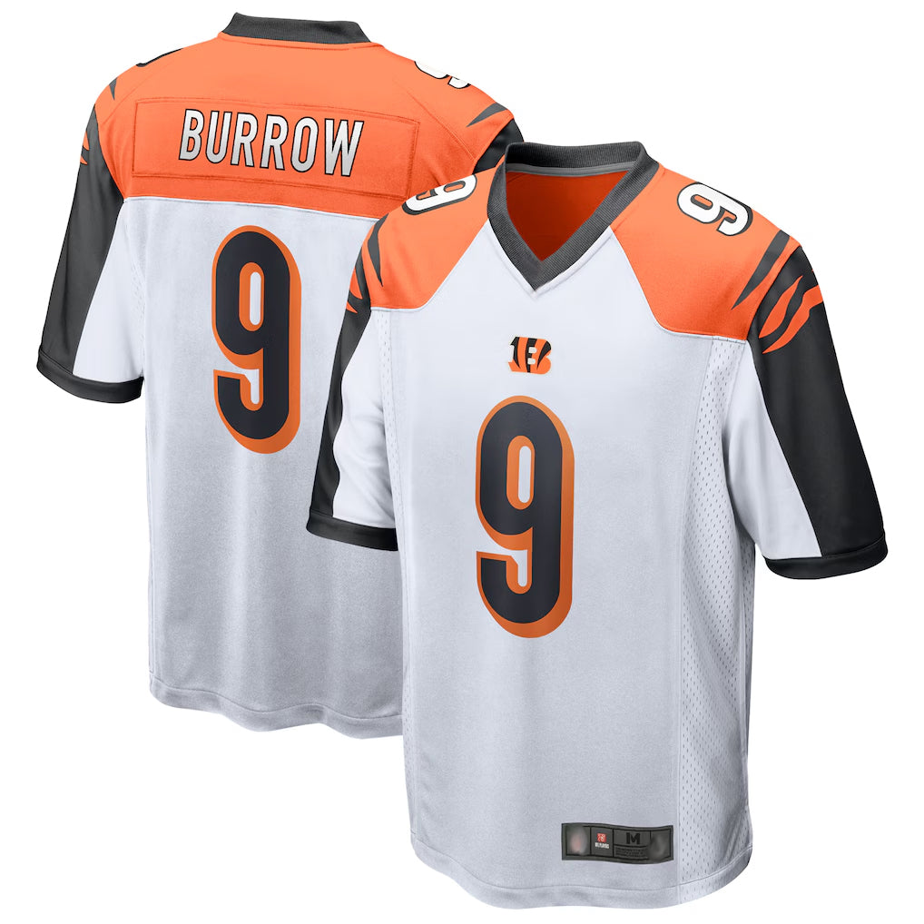 Kooe C.Bengals #9 Joe Burrow Player White Alternate Game Home Stitched Jerseys