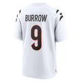 Kooe C.Bengals #9 Joe Burrow Player White Home Game Stitched Jerseys