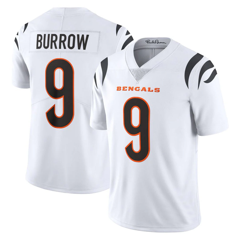 Kooe C.Bengals #9 Joe Burrow Player White Vapor Untouchable Limited Home Game Stitched Jerseys