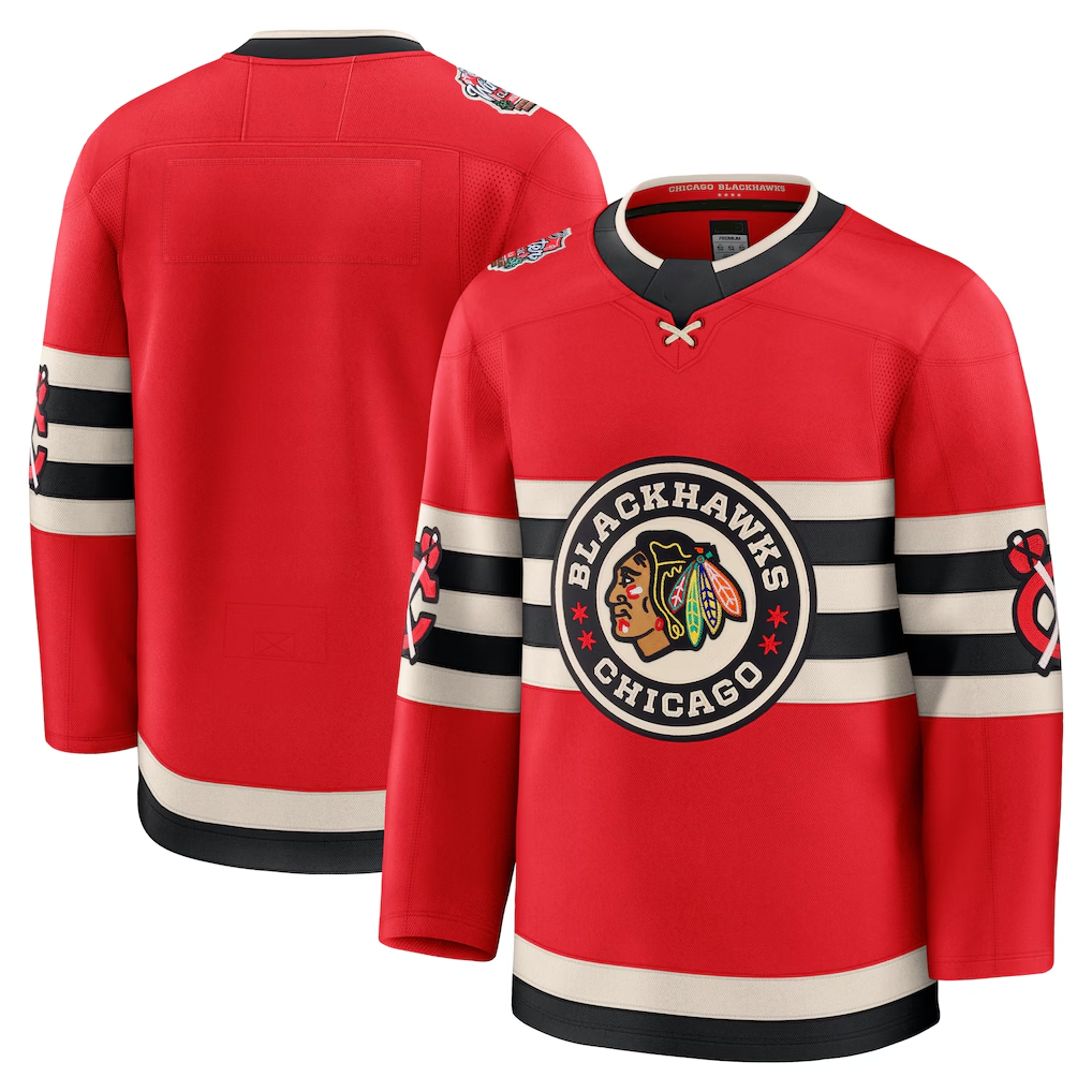 Kooe C.Blackhawks Red 2025 Winter Classic Premium Jerseys