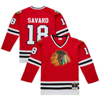 Kooe C.Blackhawks #18 Denis Savard Scarlet 1980-81 Power Play Jerseys