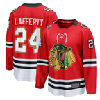 Kooe C.Blackhawks #24 Sam Lafferty Red Centennial Breakaway Player Jerseys