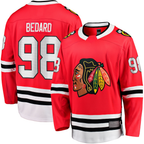 Kooe C.Blackhawks #98 Connor Bedard Red Home Breakaway Player Jerseys