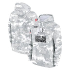 Kooe C.Browns Arctic Camo Salute to Service Hoodies Limited Game Blank Player Stitched Jerseys