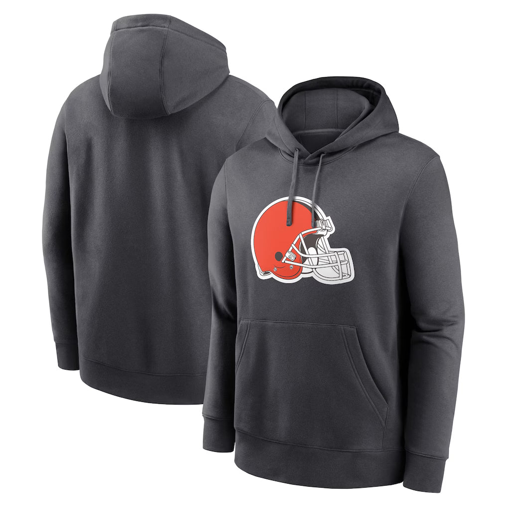 Kooe C.Browns Gray Primetime Logo Hoodie Blank Player Limited Stitched Jerseys