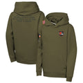 Kooe C.Browns Olive Salute to Service Pullover Hoodies Limited Blank Player Stitched Jerseys