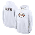 Kooe C.Browns White Salute to Service Hoodie Blank Player Limited Stitched Jerseys