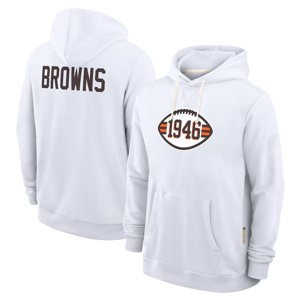 Kooe C.Browns White Salute to Service Hoodie Blank Player Limited Stitched Jerseys
