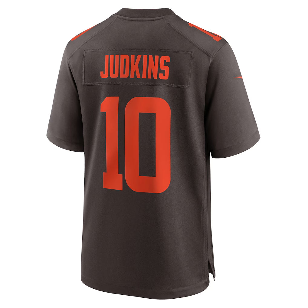Kooe C.Browns #10 Quinshon Judkins Player Brown Game Stitched Jerseys