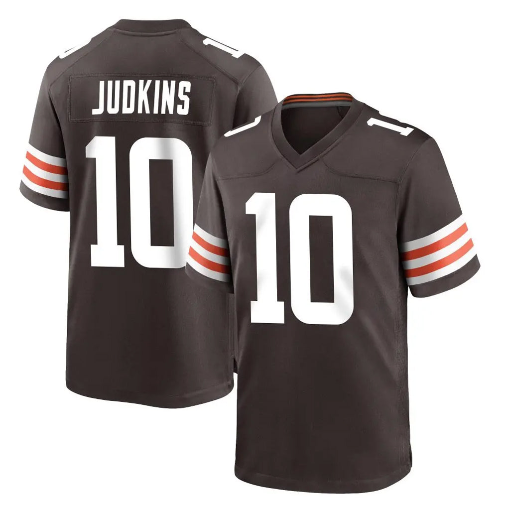 Kooe C.Browns #10 Quinshon Judkins Player Brown Home Game Stitched Jerseys