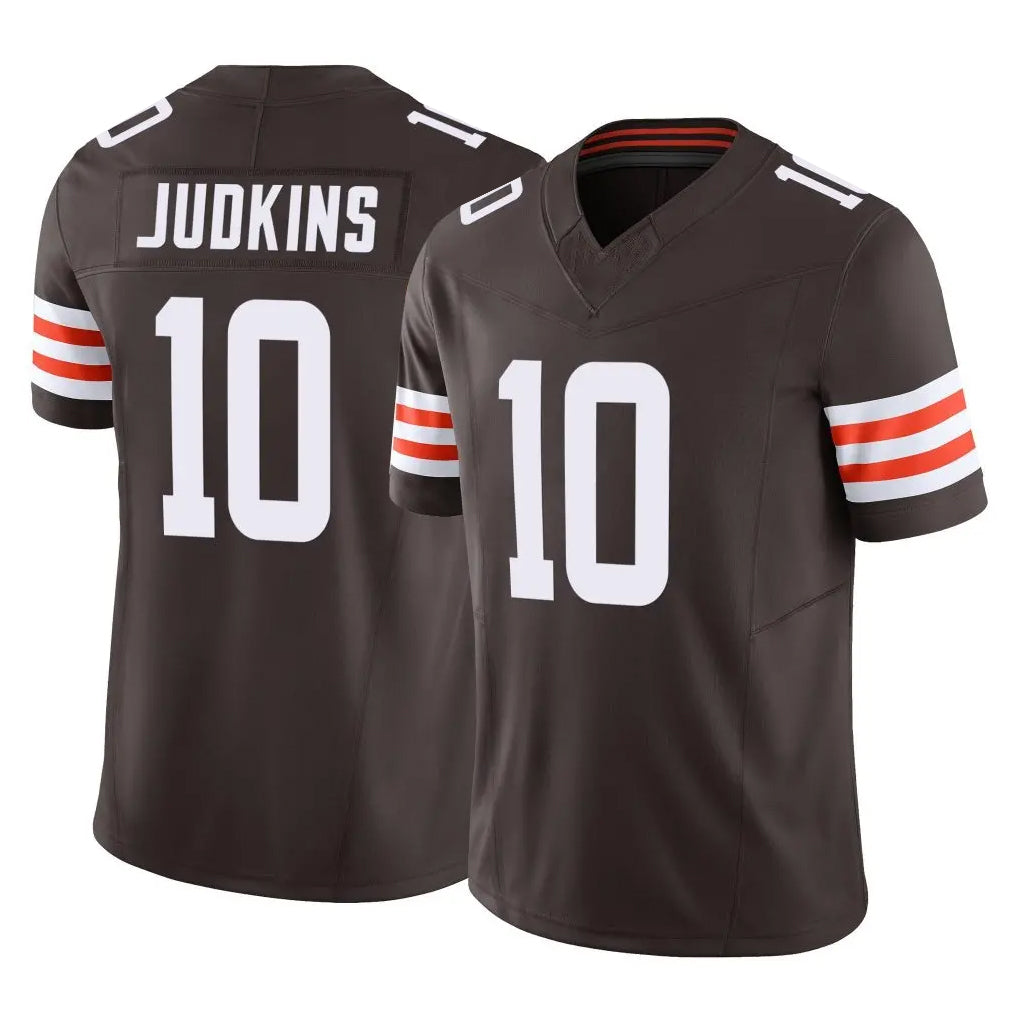 Kooe C.Browns #10 Quinshon Judkins Player Brown Vapor F.U.S.E. Limited Home Game Stitched Jerseys