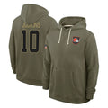 Kooe C.Browns #10 Quinshon Judkins Player Olive Salute to Service Pullover Hoodies Limited Stitched Jerseys