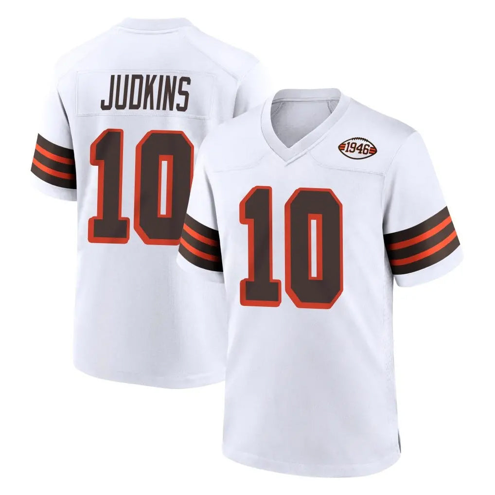 Kooe C.Browns #10 Quinshon Judkins Player White Alternate Home Game Stitched Jerseys