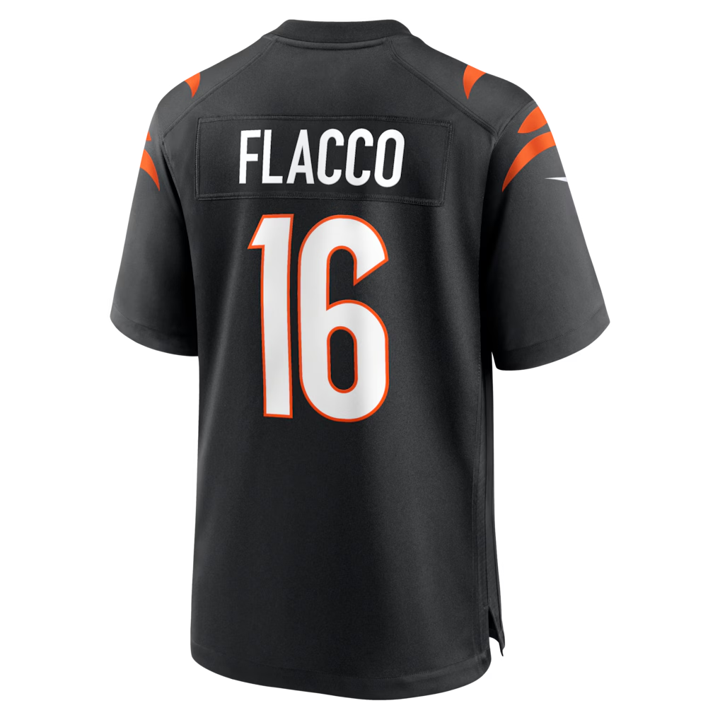 Kooe C.Bengals #16 Bengals Joe Flacco Black Team Game Stitched Jerseys