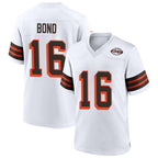 Kooe C.Browns #16 Isaiah Bond Player 1946 Collection Alternate White Stitched Jerseys