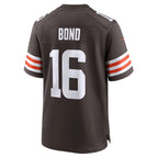 Kooe C.Browns #16 Isaiah Bond Player Brown Home Game Stitched Jerseys