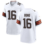 Kooe C.Browns #16 Isaiah Bond Player White Home Game Stitched Jerseys