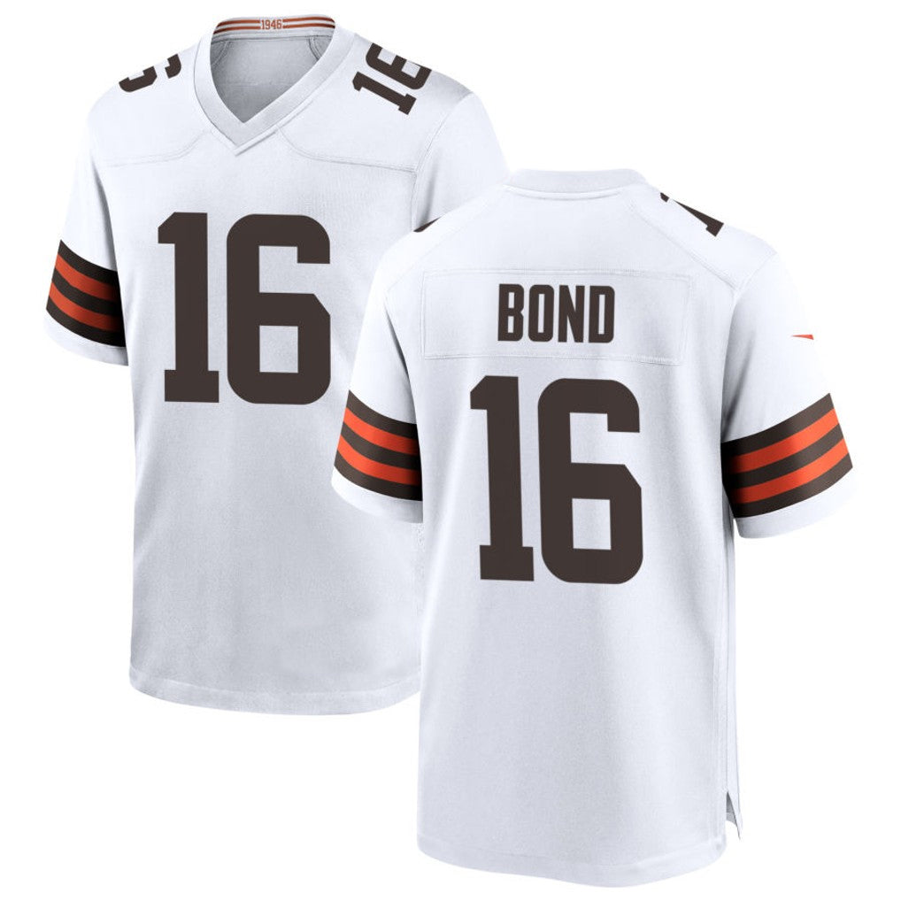 Kooe C.Browns #16 Isaiah Bond Player White Home Game Stitched Jerseys