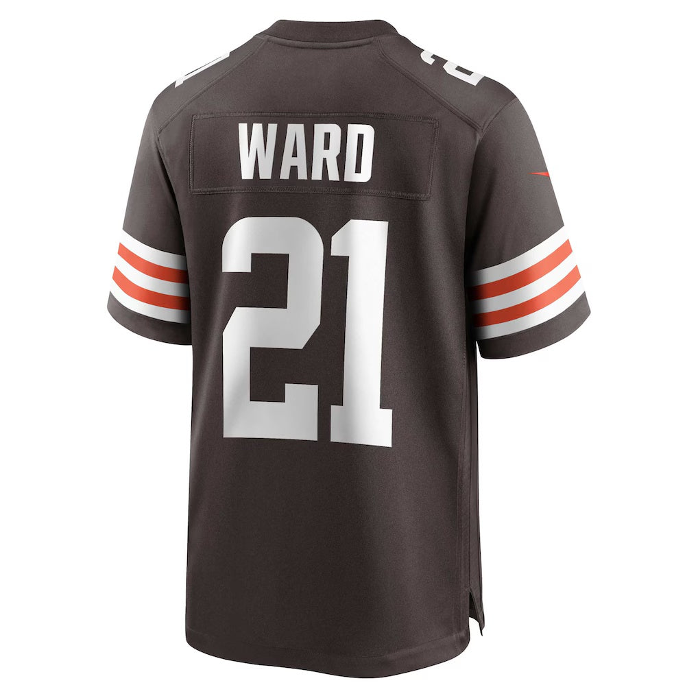 Kooe C.Browns #21 Denzel Ward Brown Game Stitched Jerseys