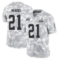 Kooe C.Browns #21 Denzel Ward Player Arctic Camo Salute to Service Limited Football Jerseys