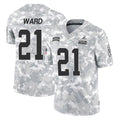 Kooe C.Browns #21 Denzel Ward Player Arctic Camo Salute to Service Limited Home Game Stitched Jerseys