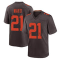 Kooe C.Browns #21 Denzel Ward Player Brown Alternate Home Game Stitched Jerseys