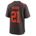 Kooe C.Browns #21 Denzel Ward Player Brown Game Football Jerseys