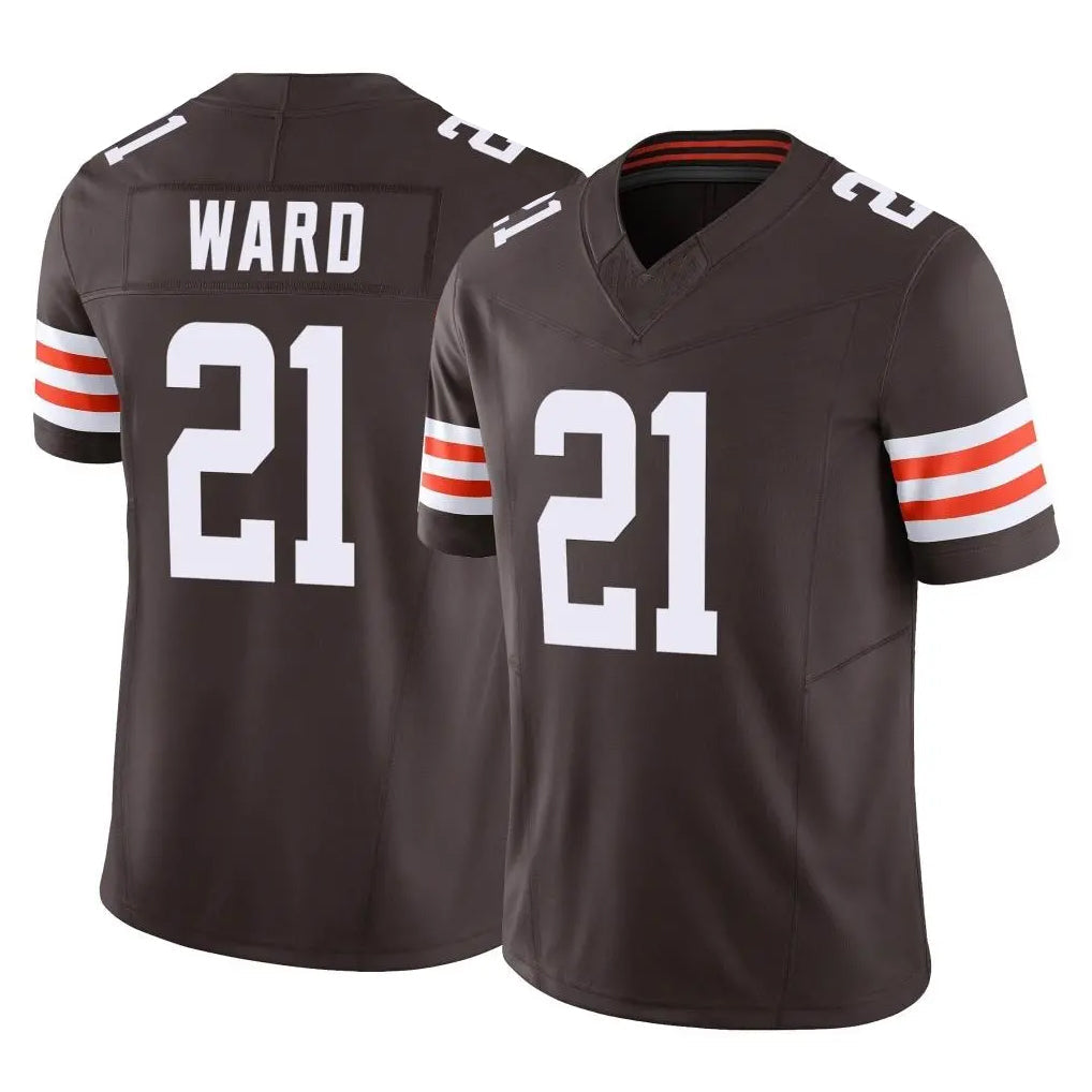 Kooe C.Browns #21 Denzel Ward Player Brown Vapor F.U.S.E. Limited Home Game Stitched Jerseys