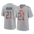 Kooe C.Browns #21 Denzel Ward Player Gray Atmosphere Fashion Game Stitched Jerseys