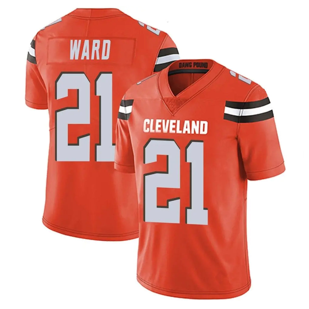 Kooe C.Browns #21 Denzel Ward Player Orange Alternate Vapor Untouchable Limited Home Game Stitched Jerseys