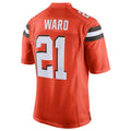 Kooe C.Browns #21 Denzel Ward Player Orange Vapor Limited Football Jerseys