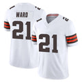 Kooe C.Browns #21 Denzel Ward Player White Vapor F.U.S.E. Limited Home Game Stitched Jerseys
