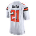 Kooe C.Browns #21 Denzel Ward Player White Vapor Limited Football Jerseys