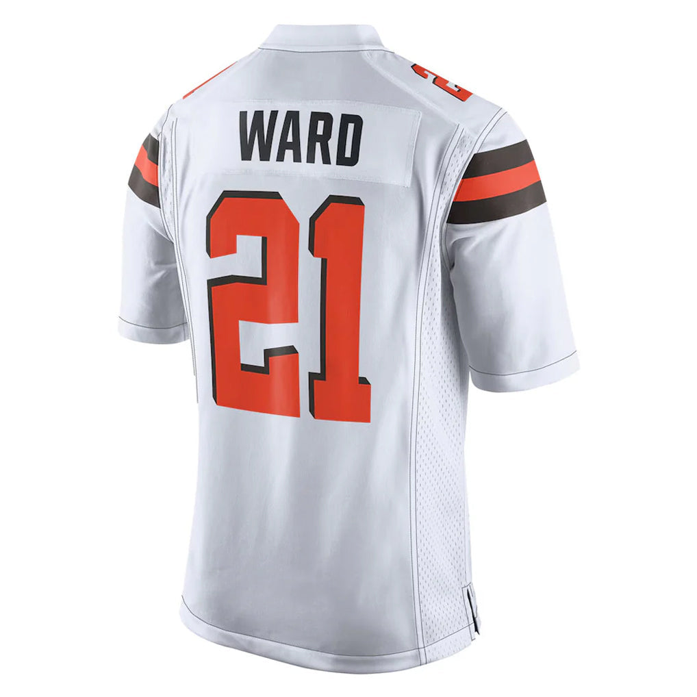 Kooe C.Browns #21 Denzel Ward Player White Vapor Limited Home Game Stitched Jerseys