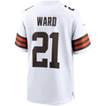Kooe C.Browns #21 Denzel Ward White Game Stitched Jerseys