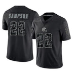 Kooe C.Browns #22 Dylan Sampson Player Black Reflective Home Game Stitched Jerseys