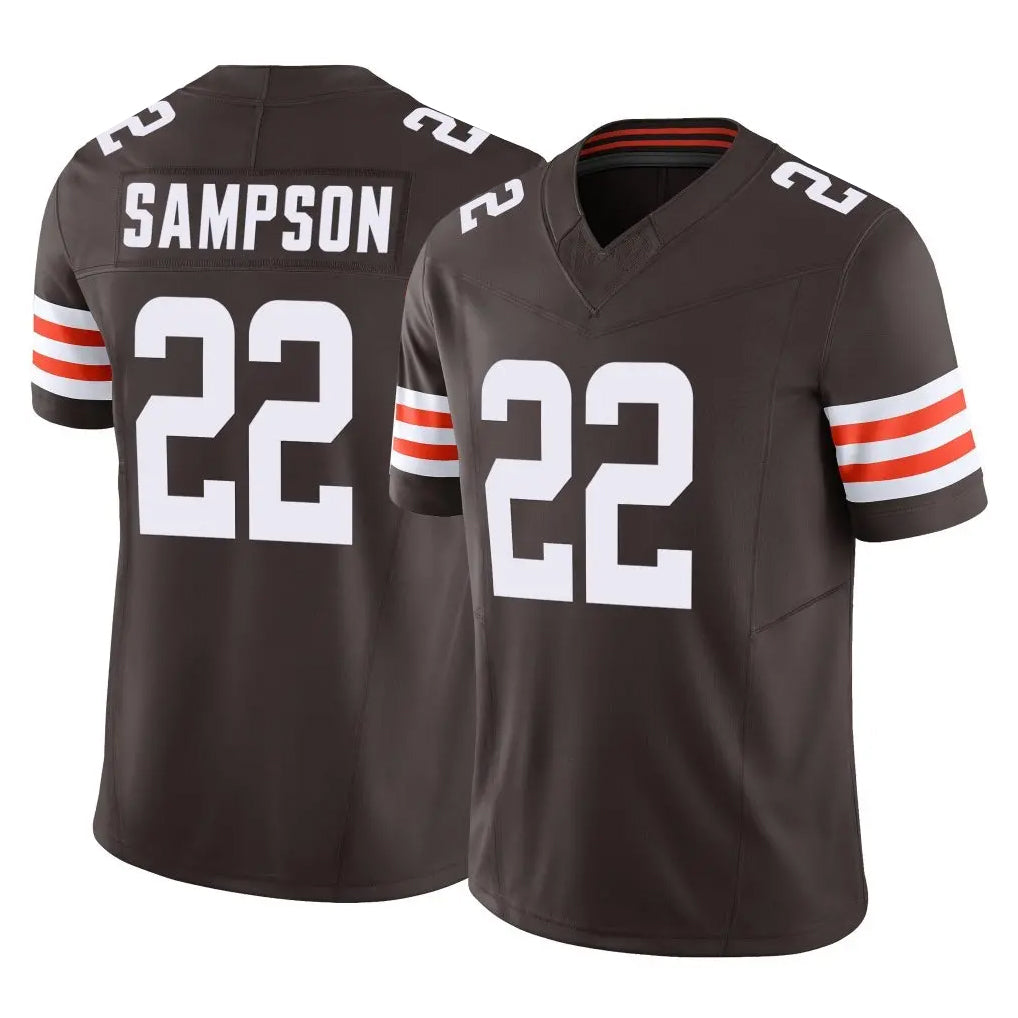 Kooe C.Browns #22 Dylan Sampson Player Brown Vapor F.U.S.E. Limited Home Game Stitched Jerseys