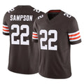 Kooe C.Browns #22 Dylan Sampson Player Brown Vapor F.U.S.E. Limited Home Game Stitched Jerseys